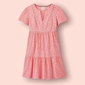 Knox Rose | Peach Tier Eyelet Dress